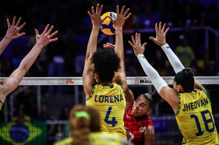 Liga das Nações: Brasil atropela Estados Unidos e segue invicta